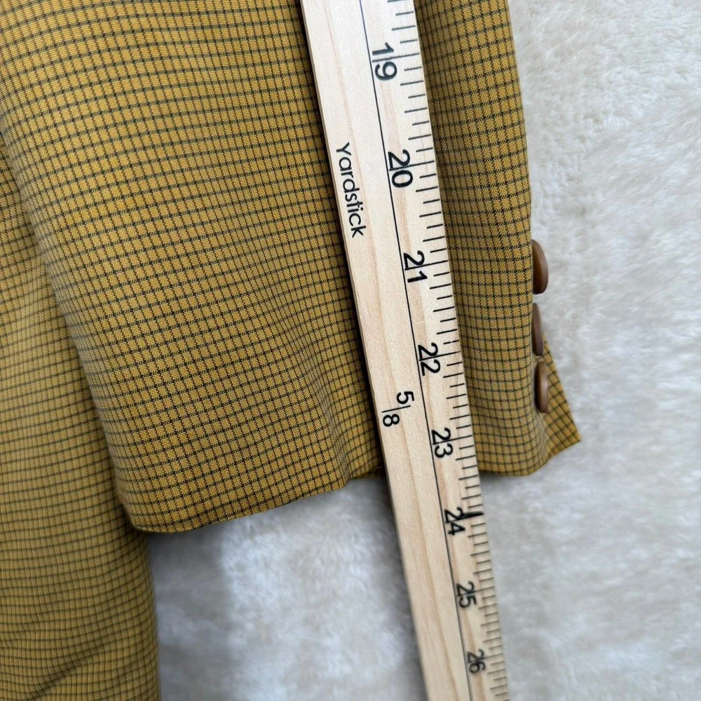 Ermenegildo Zegna Soft 100% Silk Blazer Sport Coat Micro Check Mens 38R‎ Italy